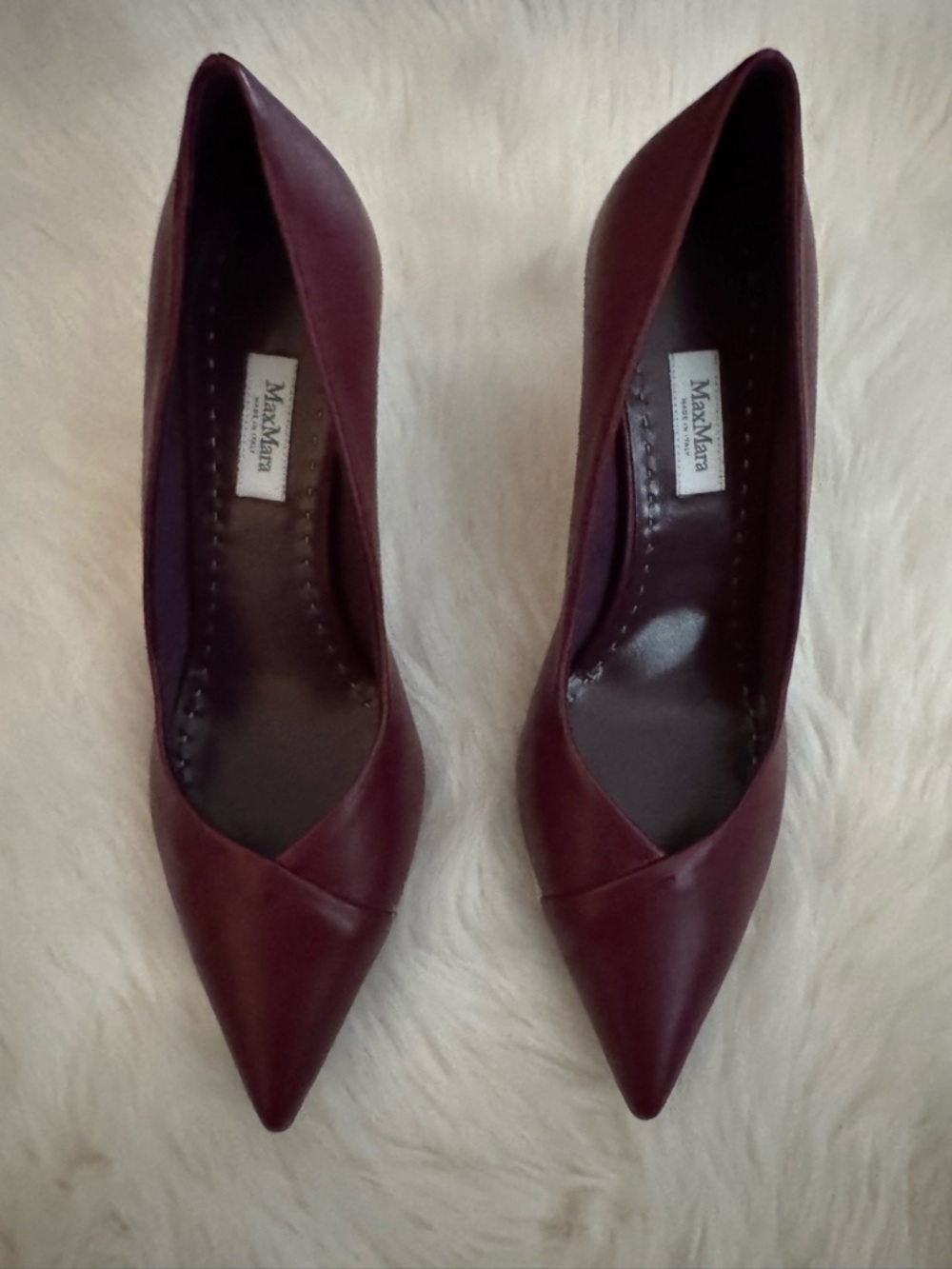 🆕 MaxMara Phyllis Heels - Bouganville (burgundy)- 38 - Picture 3 of 15